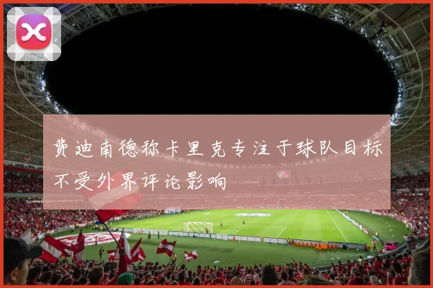 费迪南德称卡里克专注于球队目标不受外界评论影响